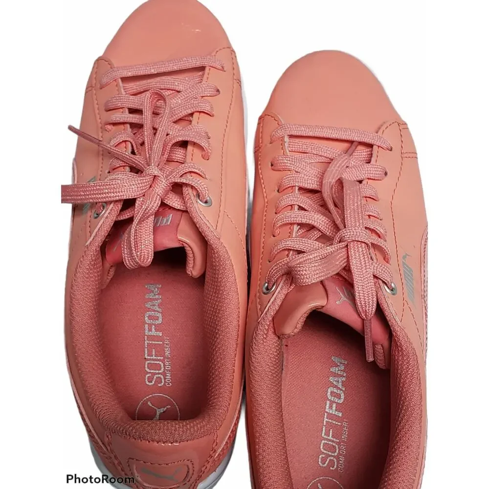 Puma Vikky Soft Foam Pink Leather Shoes - Size 7.5